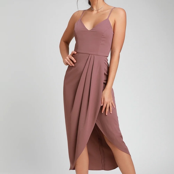 Lulus Dresses & Skirts - Reinette Mauve Purple Midi Dress